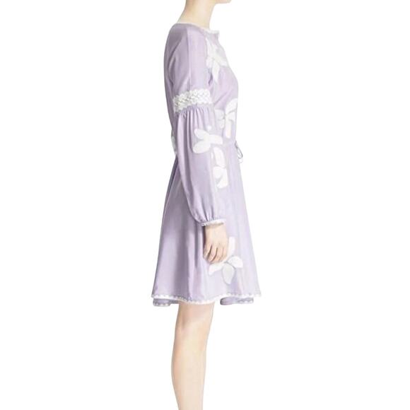 Tory Burch Sadie Peasant Dress - Lilac/Purple - Size: 8 - Picture 5 of 7